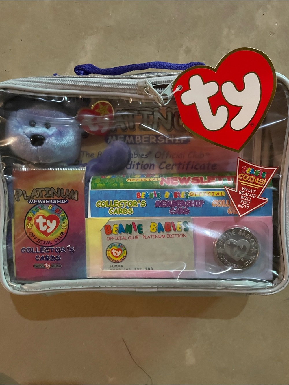 Ty Platinum Beanie Babies Collector Set - Purple, Silver